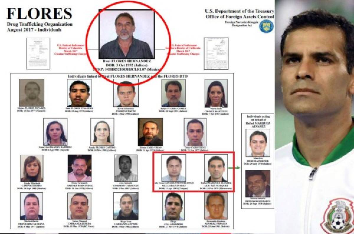 Raúl Flores Hernández, el narcotraficante para el que Rafa Márquez servía de testaferro, según EEUU