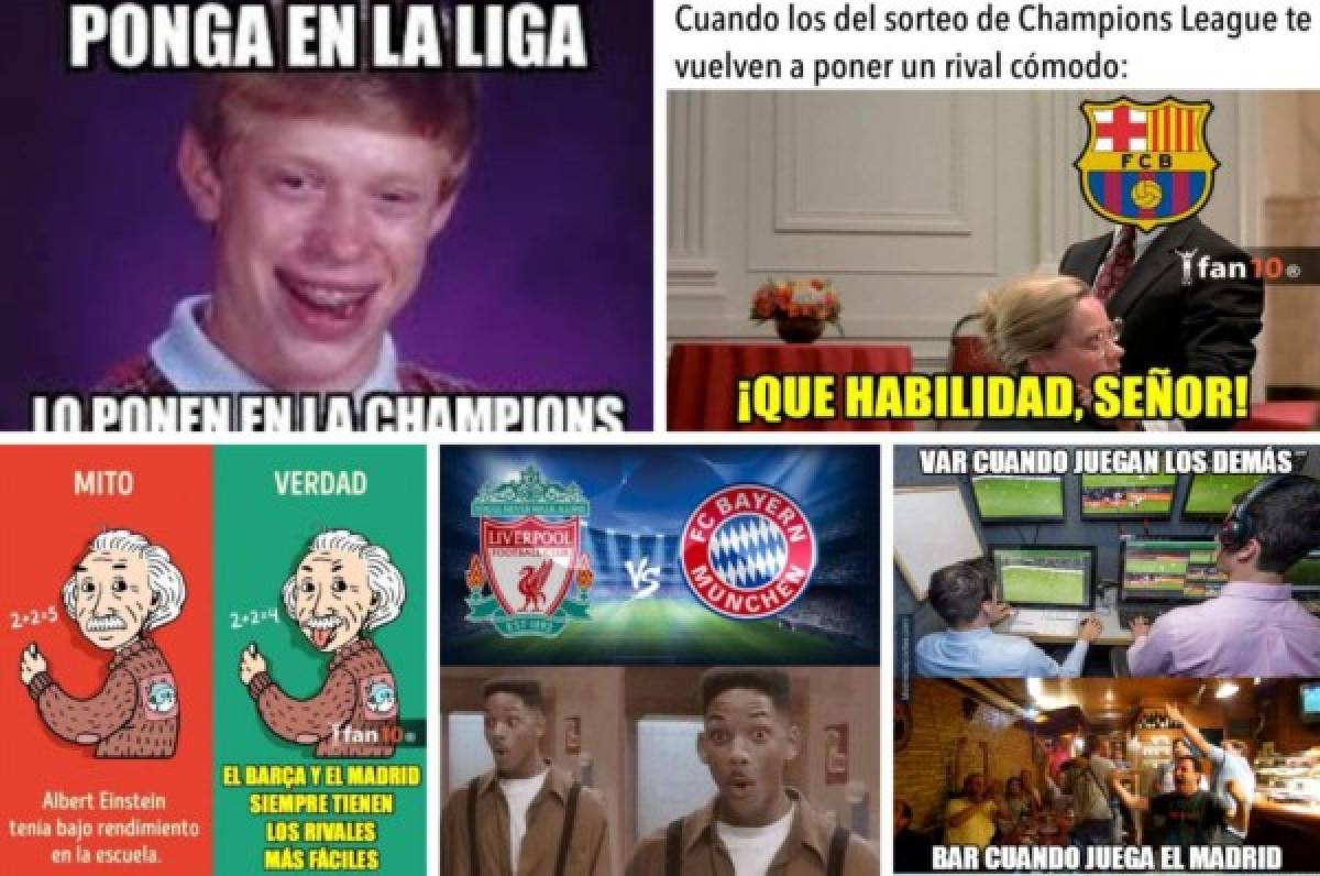 Los memes 'descuartizan' al Real Madrid y Barcelona previo a los octavos de final de la Champions League   