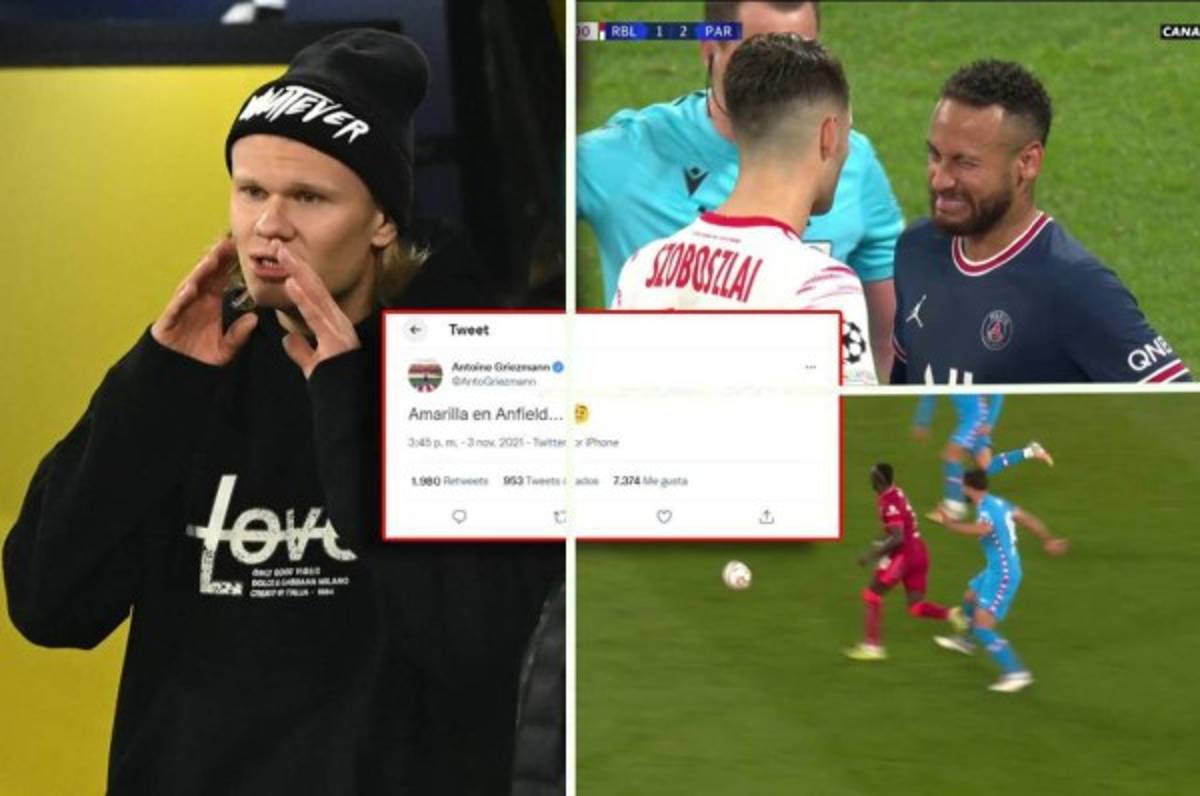 Griezmann arremete contra los árbitros, Haaland la hace como DT y la reacción de Neymar tras el penal contra PSG