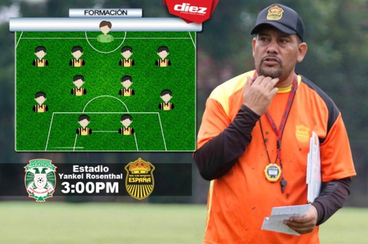 Este sería el revolucionado 11 del Real España para el clásico con Marathón