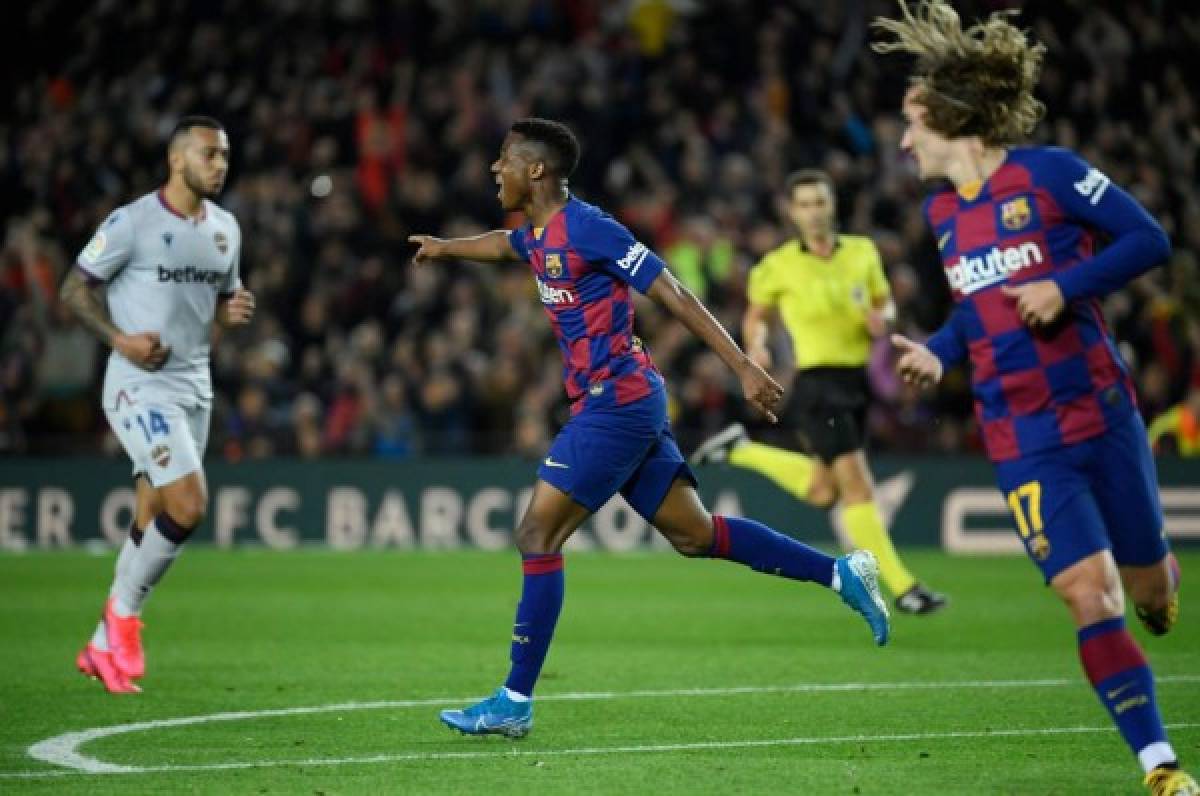 Ansu Fati pone a ganar al Barcelona ante Levante con un doblete en dos minutos