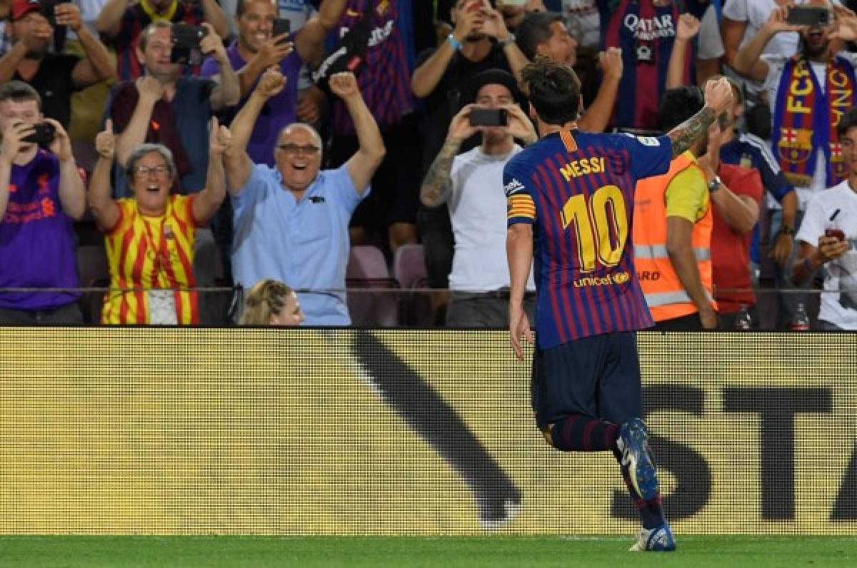 Lionel Messi comenzó anotando en la nueva temporada con el Barcelona.