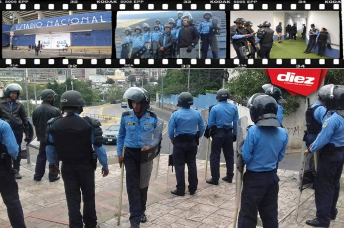 Así resguarda la policía el clásico de semifinal entre Olimpia y Motagua