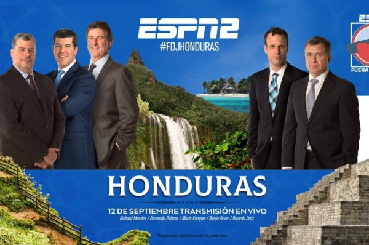 Fuera de Juego de ESPN llega a Honduras para grabar con su staff de lujo