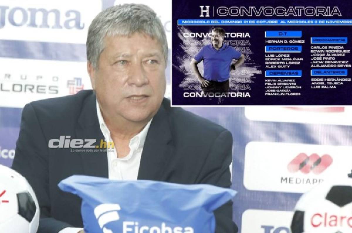 La primera convocatoria oficial del 'Bolillo' Gómez como entrenador de la Selección de Honduras
