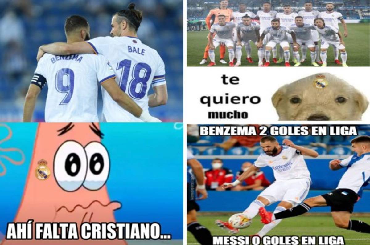 Real Madrid goleó y los memes dejan como protagonistas a Benzema y Bale; Messi no se salva