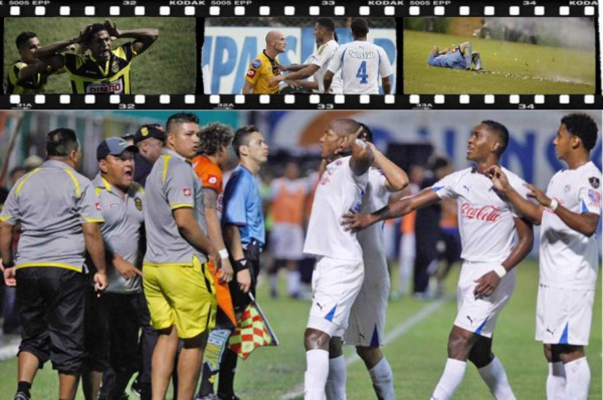 Las fotos más polémicas de los últimos clásicos Real España-Olimpia