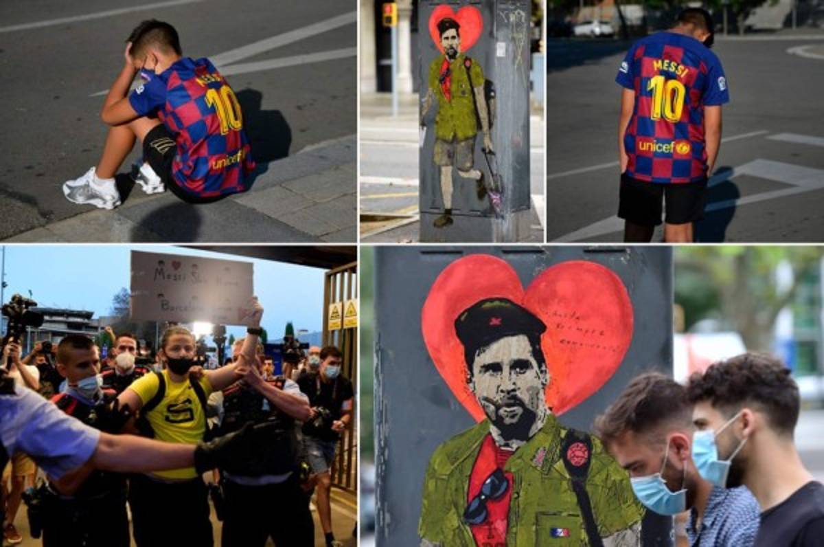 ''Hasta siempre, comandante'': comienzan a despedirse de Messi en la ciudad de Barcelona