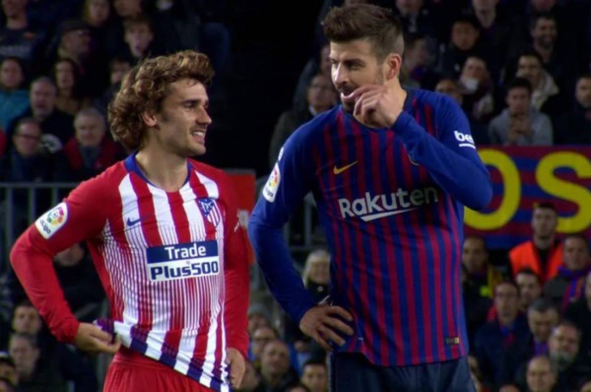 Griezmann a Piqué en el Barcelona-Atlético: ''Que hijo de pu**''