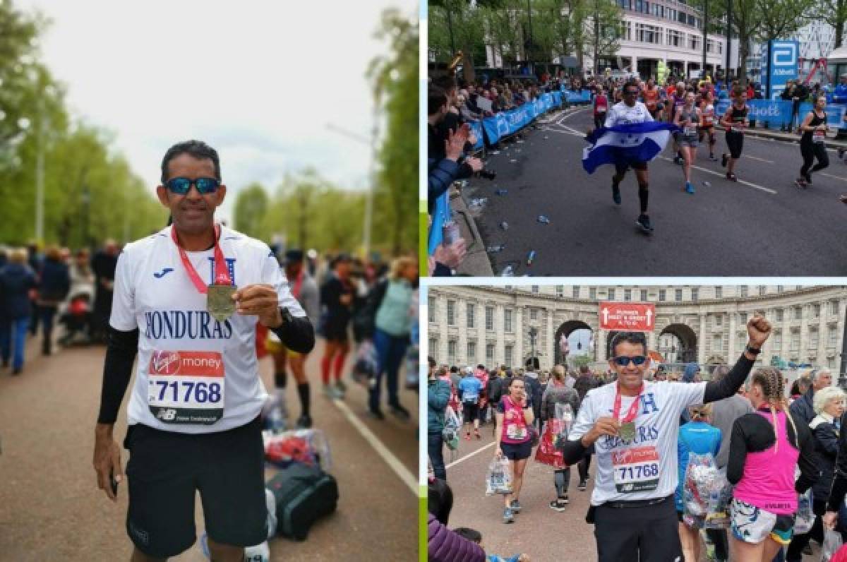 Hondureño participa en la Maratón de Londres, Inglaterra