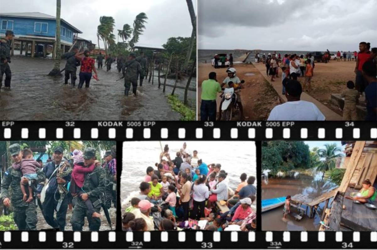 Comienza la lluvia sobre La Mosquitia y pobladores son evacuados por llegada del huracán Iota