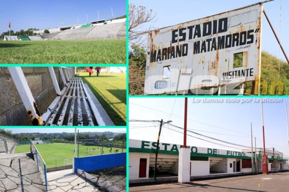 El feo y abandonado estadio donde entrena Honduras en Cuernavaca