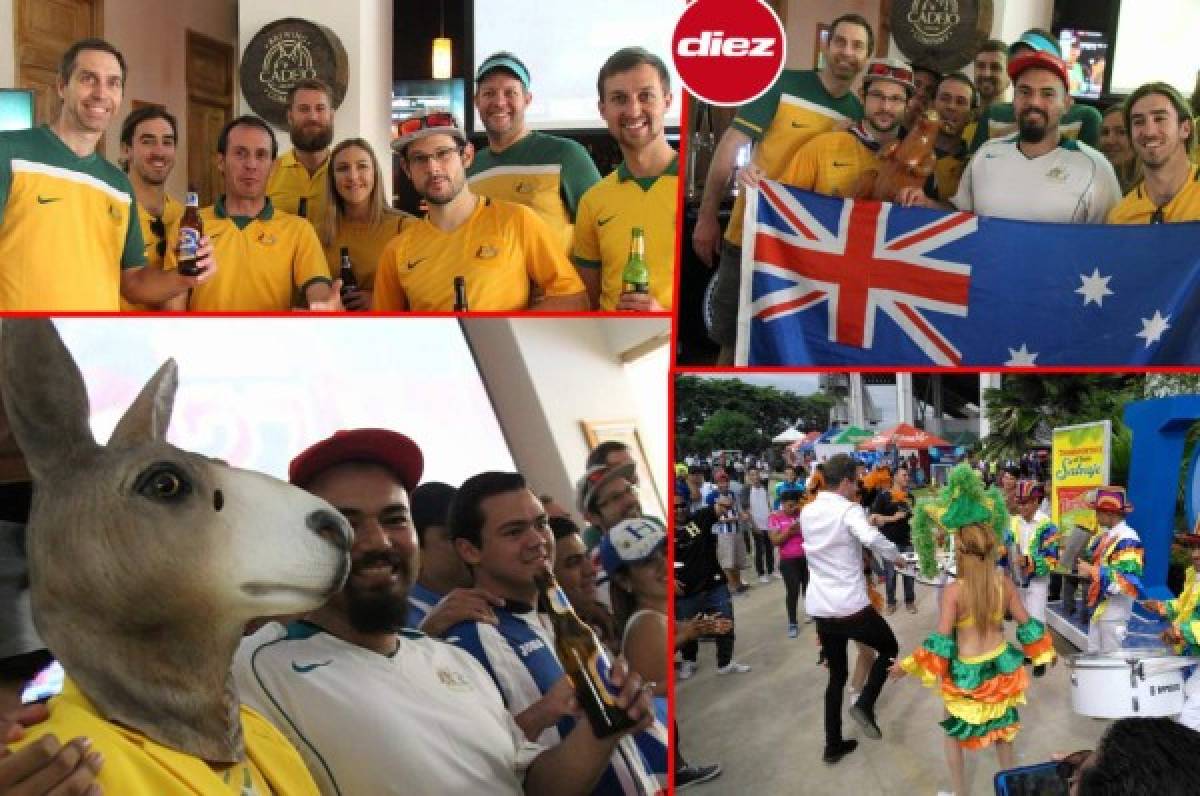 FOTOS: Con cerveza en mano y bailando punta, así la pasaron los australianos en Honduras