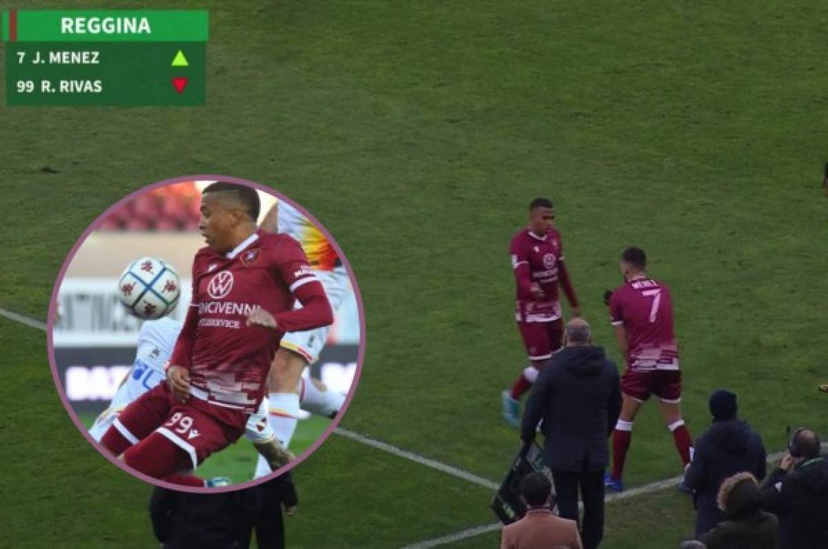 Rigo Rivas salió lesionado en la derrota de Reggina ante Lecce en la Serie B, Menéz falló un penal