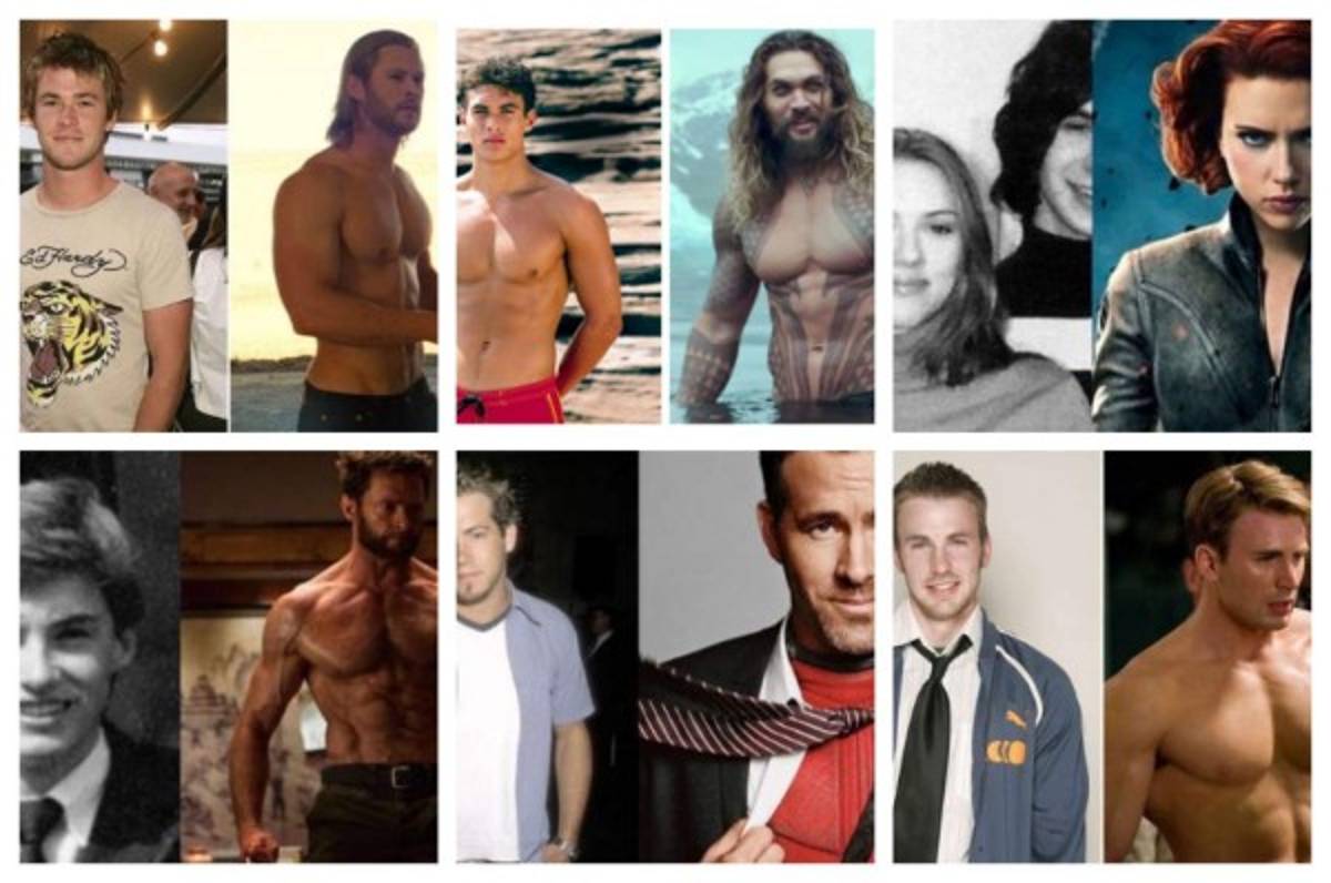 El increíble cambio físico de los superhéroes del cine