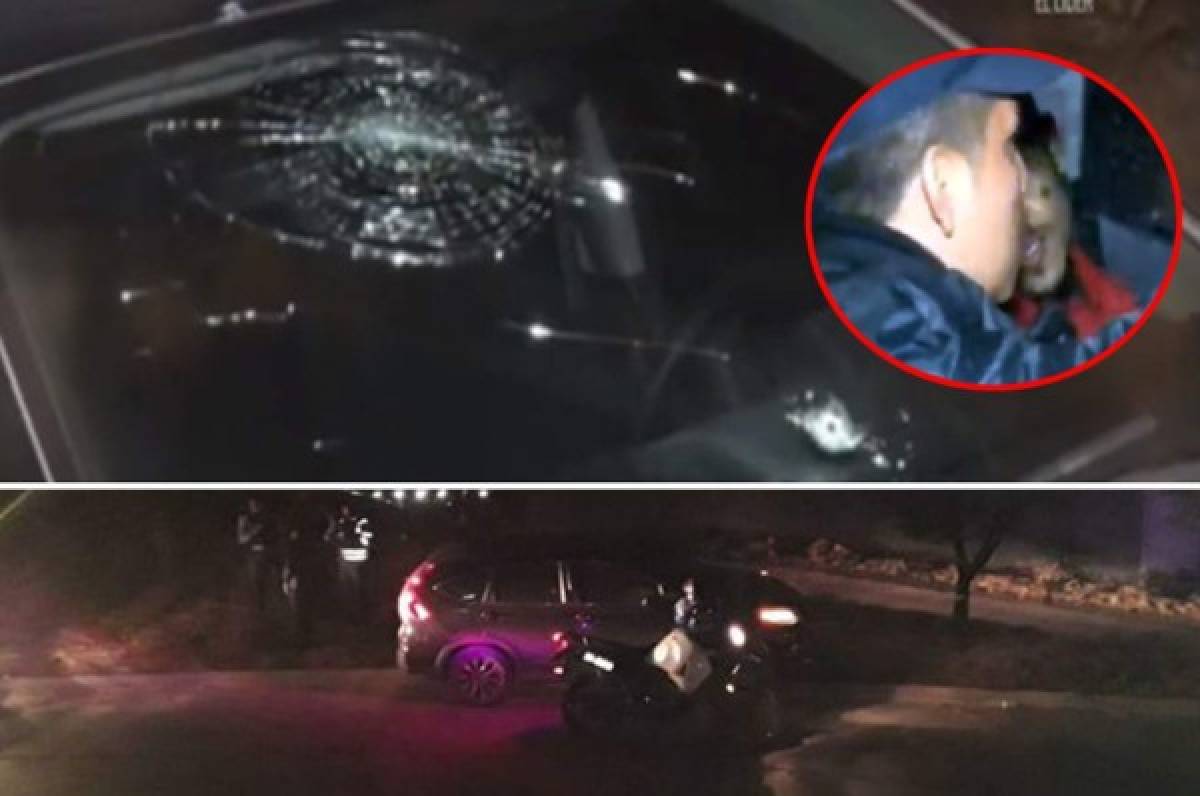 Así quedó el automóvil de Henry Figueroa tras sufrir atentado criminal en Tegucigalpa