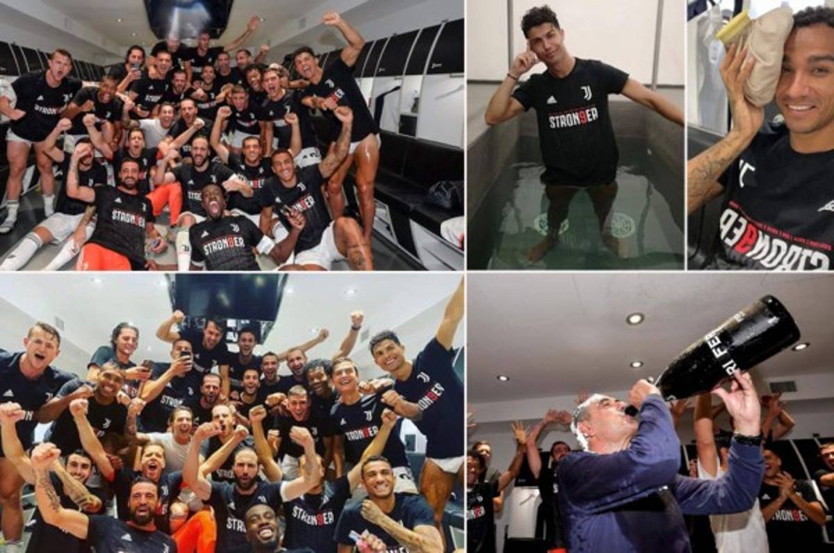 Cristiano en calzoncillos: la locura de la Juventus luego de quedarse con el título de la Serie A