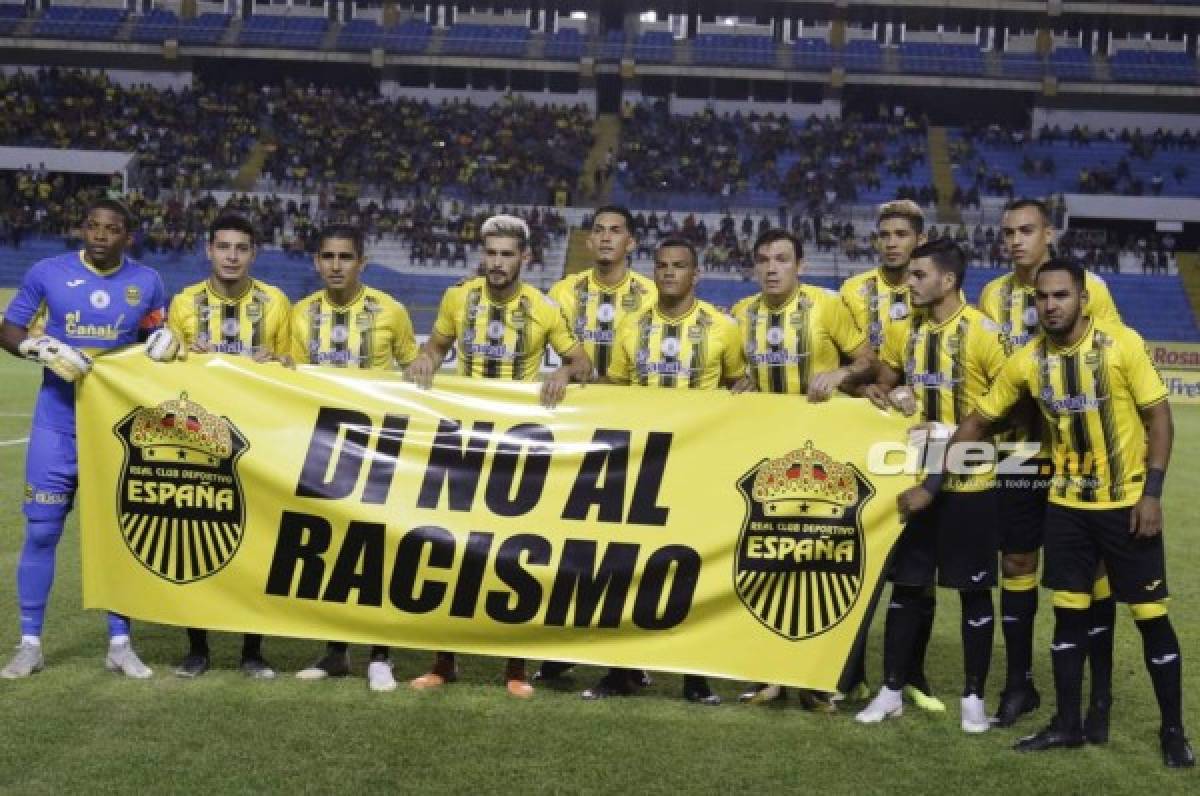 Real España se une a la lucha contra el racismo en la víspera de su juego ante Olimpia