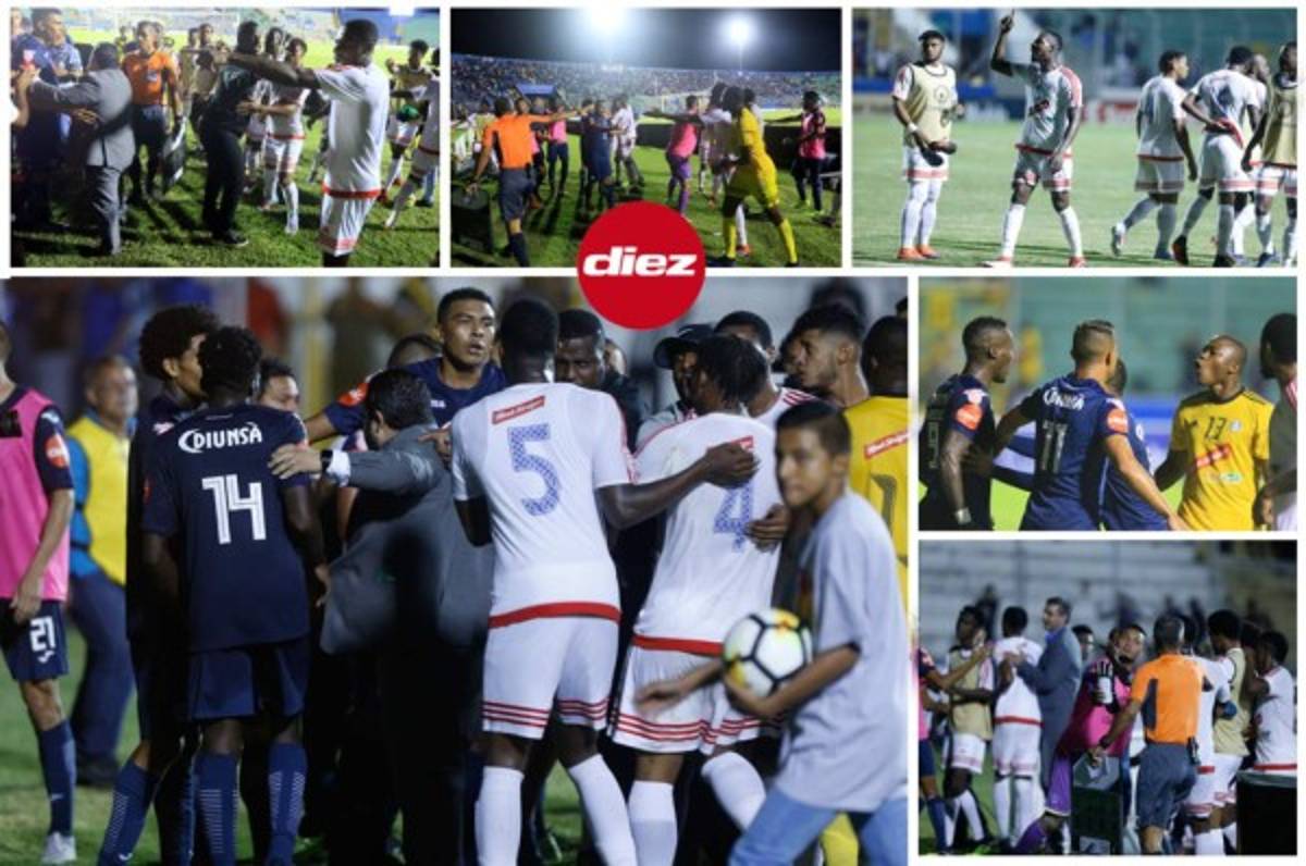 NO VISTE EN TV: La bronca entre jugadores de Motagua y Portmore United