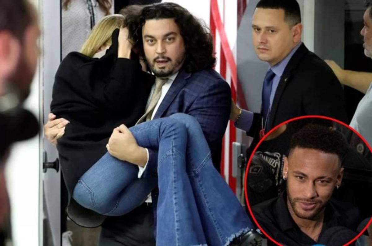 ¡Mujer que acusa a Neymar de violación sale de comisaría cargada por su abogado!