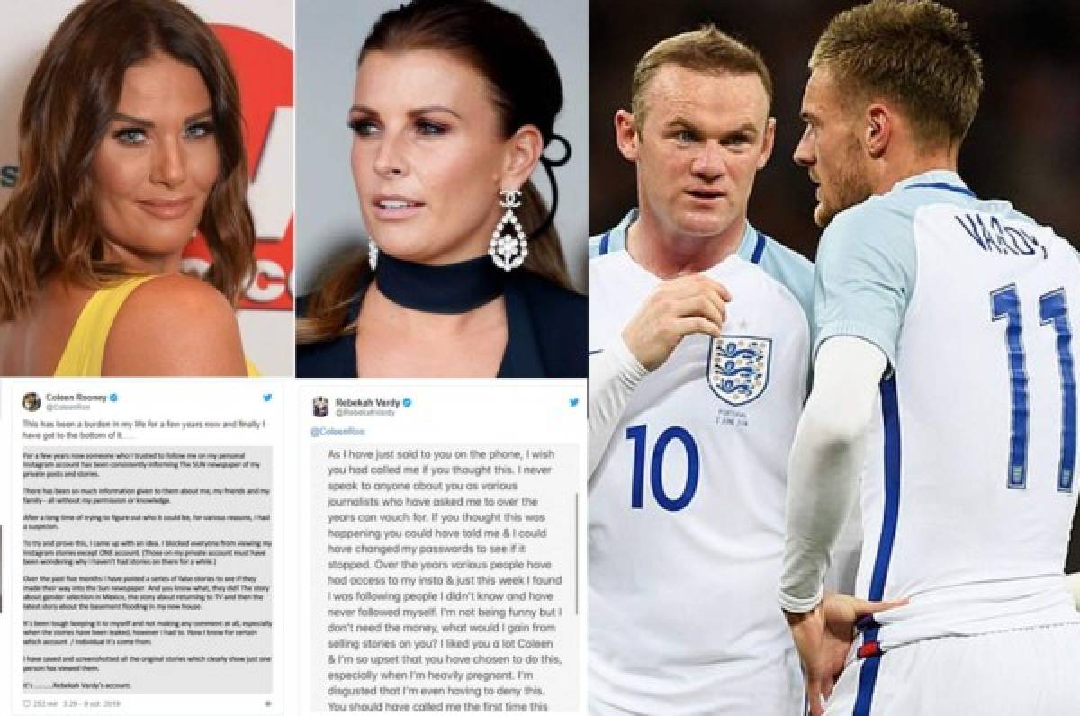 Esposa de Wayne Rooney acusa a la de Jamie Vardy de vender información a la prensa