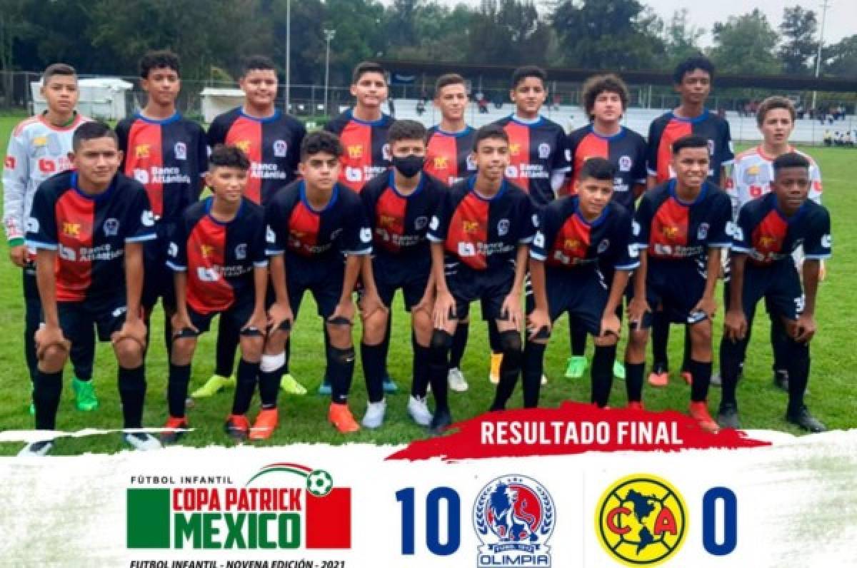 U-14 del Olimpia receta paliza al América de México en la Copa Patrick y se pone a un paso de la gran final