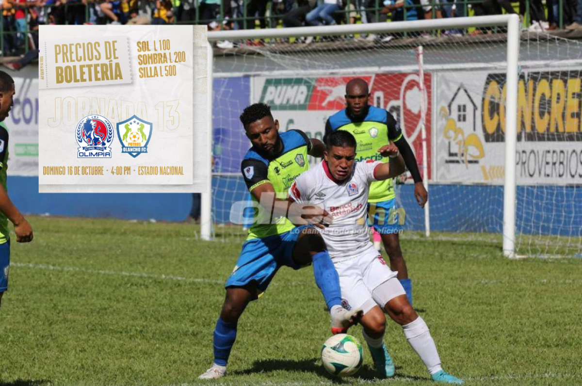 Olimpia anuncia los precios de la boletería para el choque ante Olancho por la jornada 13