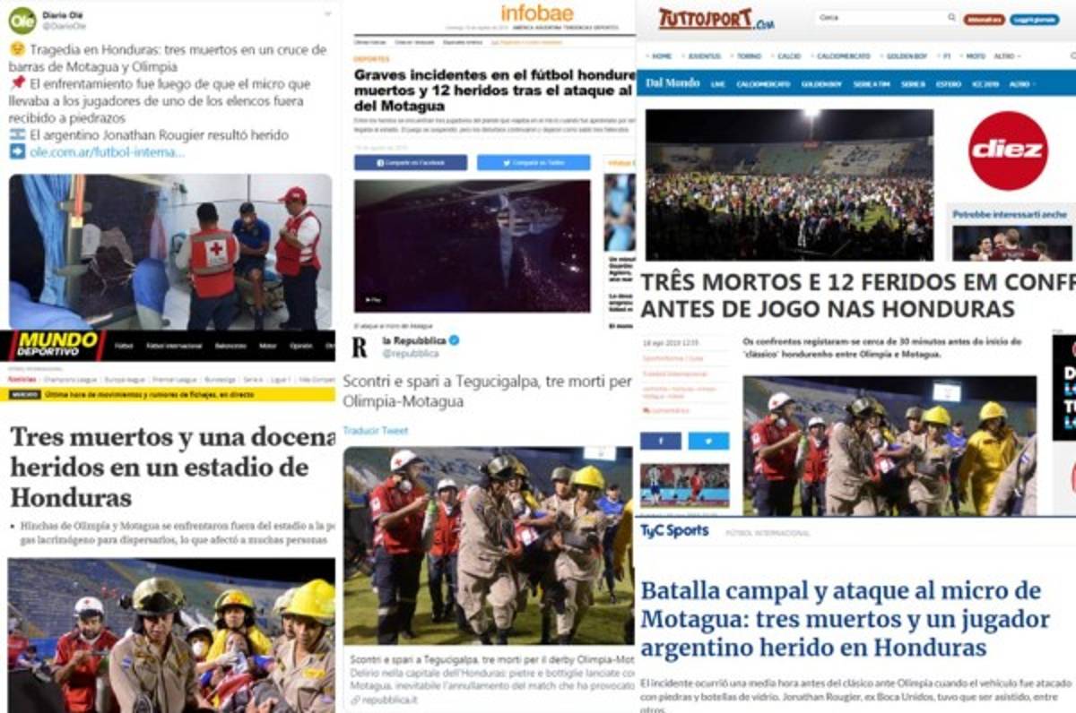 ¡Tragedia en Honduras! Así amanece la prensa mundial por el drama vivido en el Nacional
