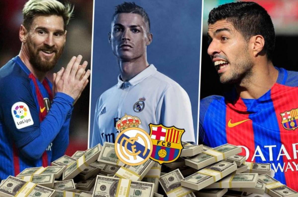 Los 10 futbolistas más valiosos del clásico Real Madrid-Barcelona