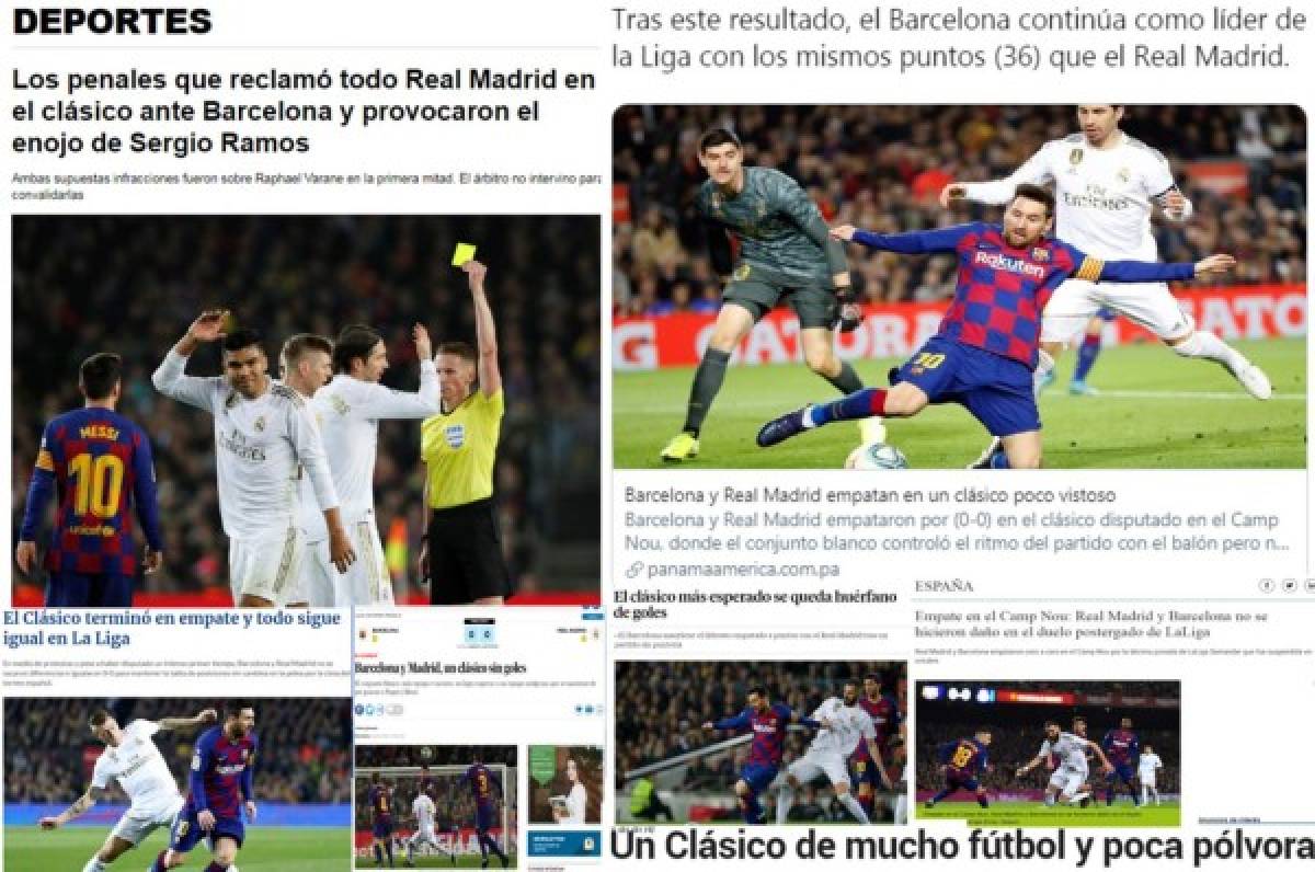 Lo que dice la prensa mundial tras el Barcelona-Real Madrid: 'Mucho fútbol y poca pólvora'