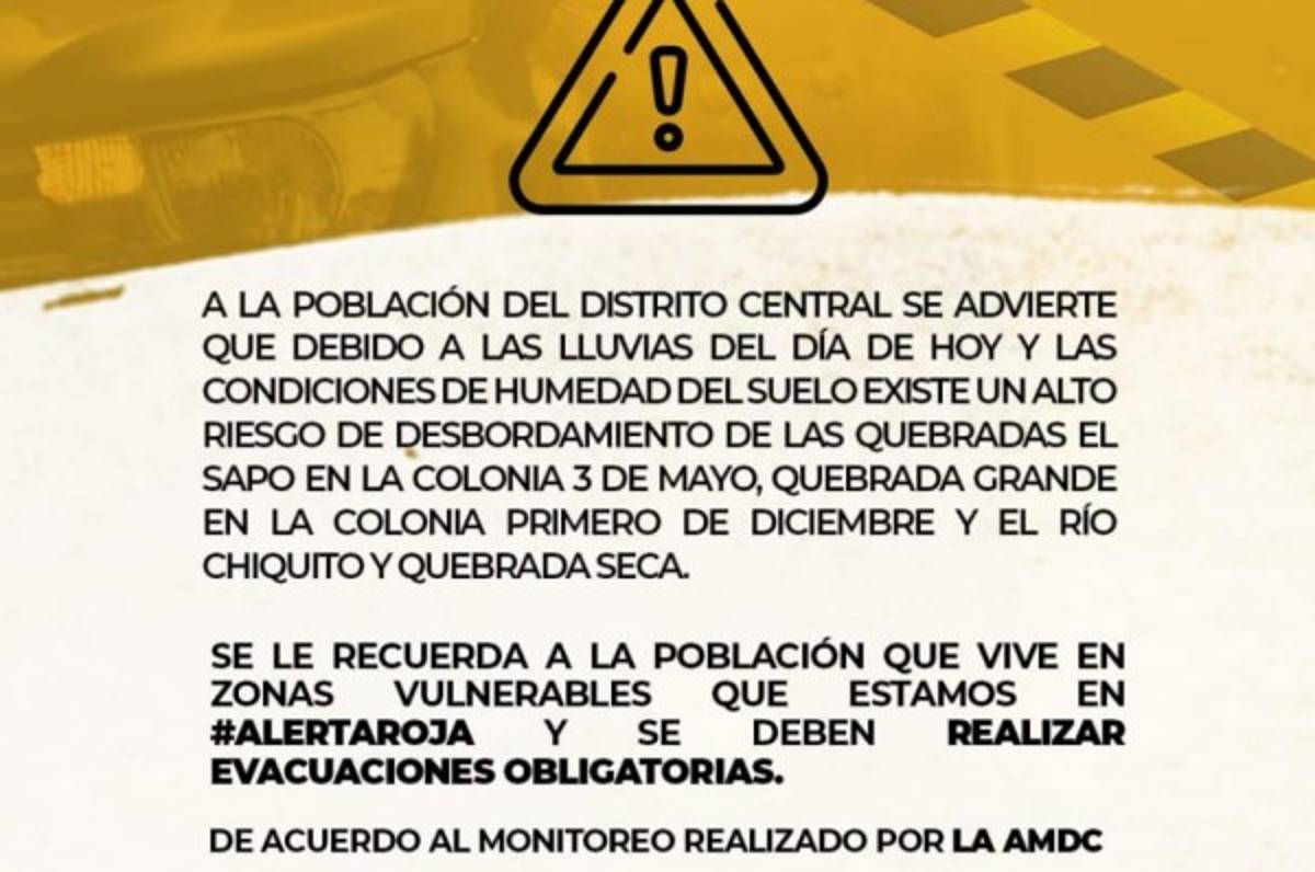 Inundaciones, derrumbes y caos vial provocan fuertes lluvias en varias zonas en Tegucigalpa