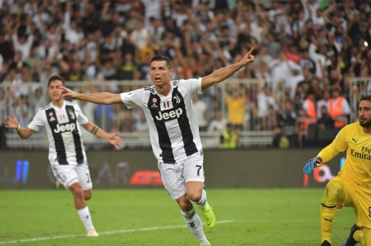 Cristiano Ronaldo hizo el 1-0 en la final de la Supercopa de Italia, que se disputa en Arabia Saudita.