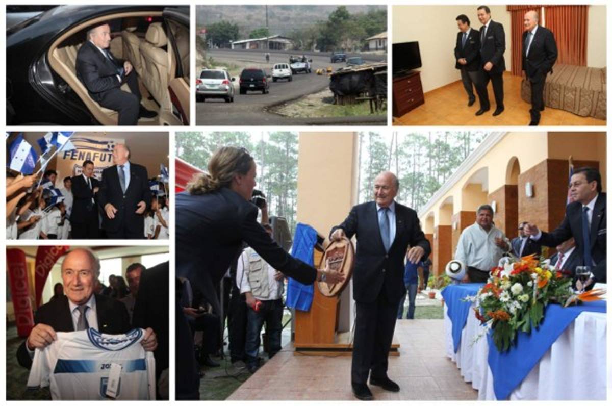 El recorrido que hizo Joseph Blatter, primer presidente de FIFA que visitó Honduras