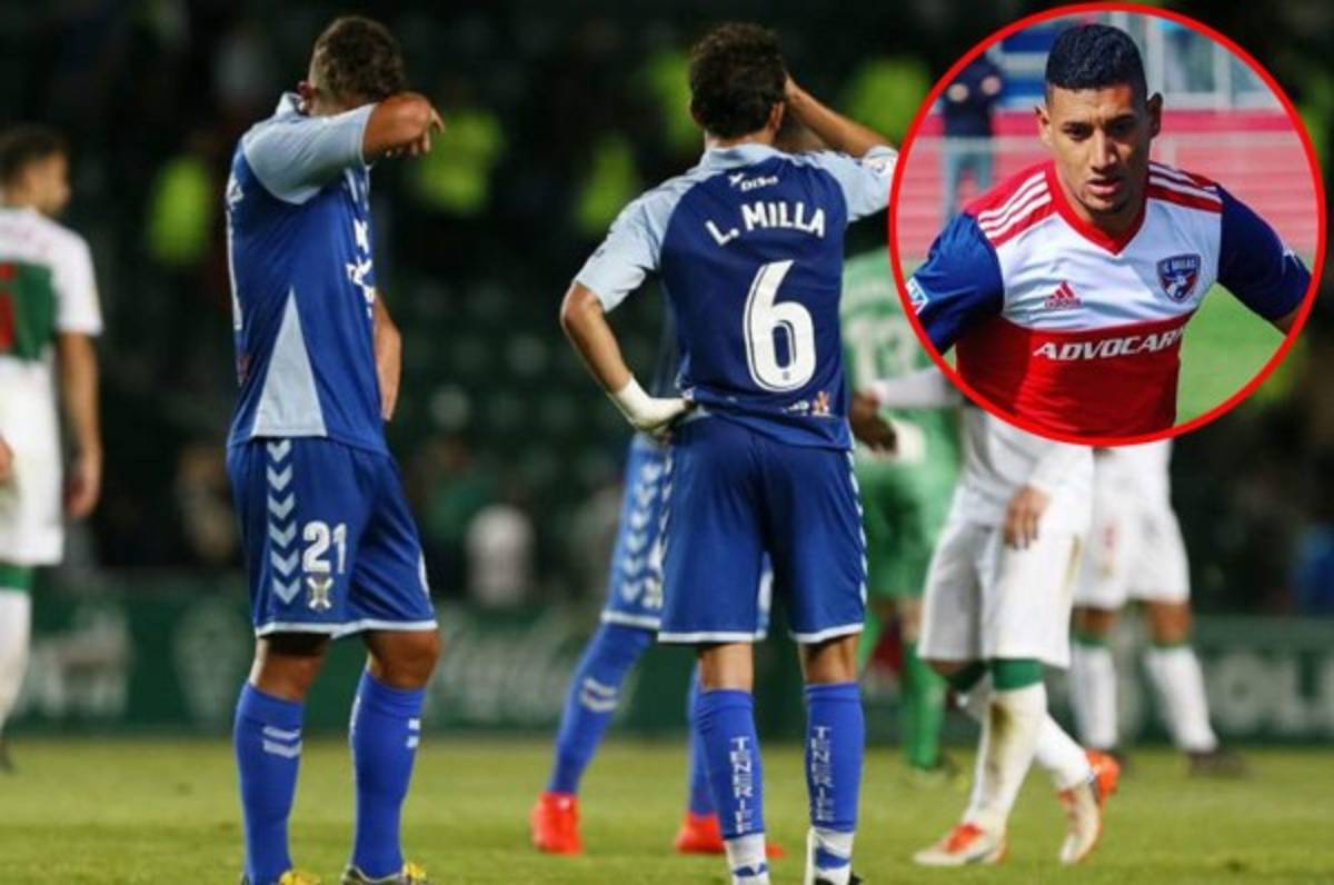 El Tenerife, exequipo de Bryan Acosta al borde de irse a tercera en España