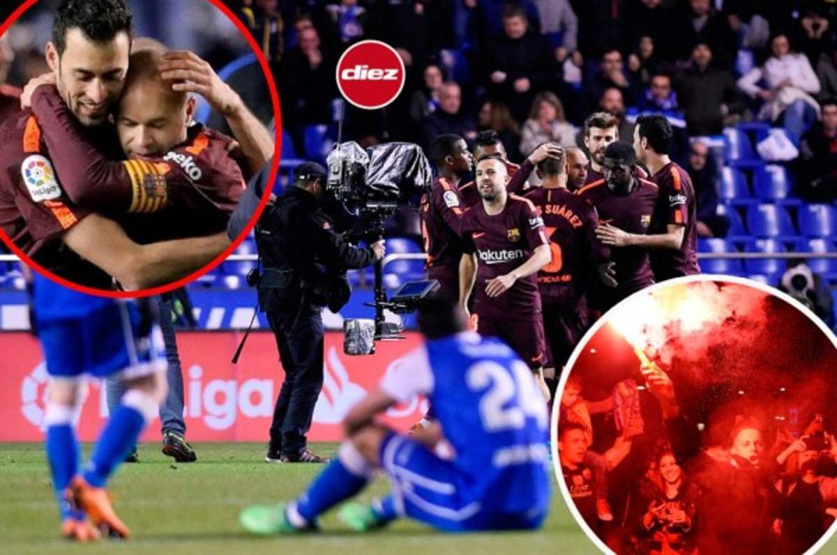 LO QUE NO SE VIO: Locura, lágrimas y la reacción de Iniesta tras el título del Barça