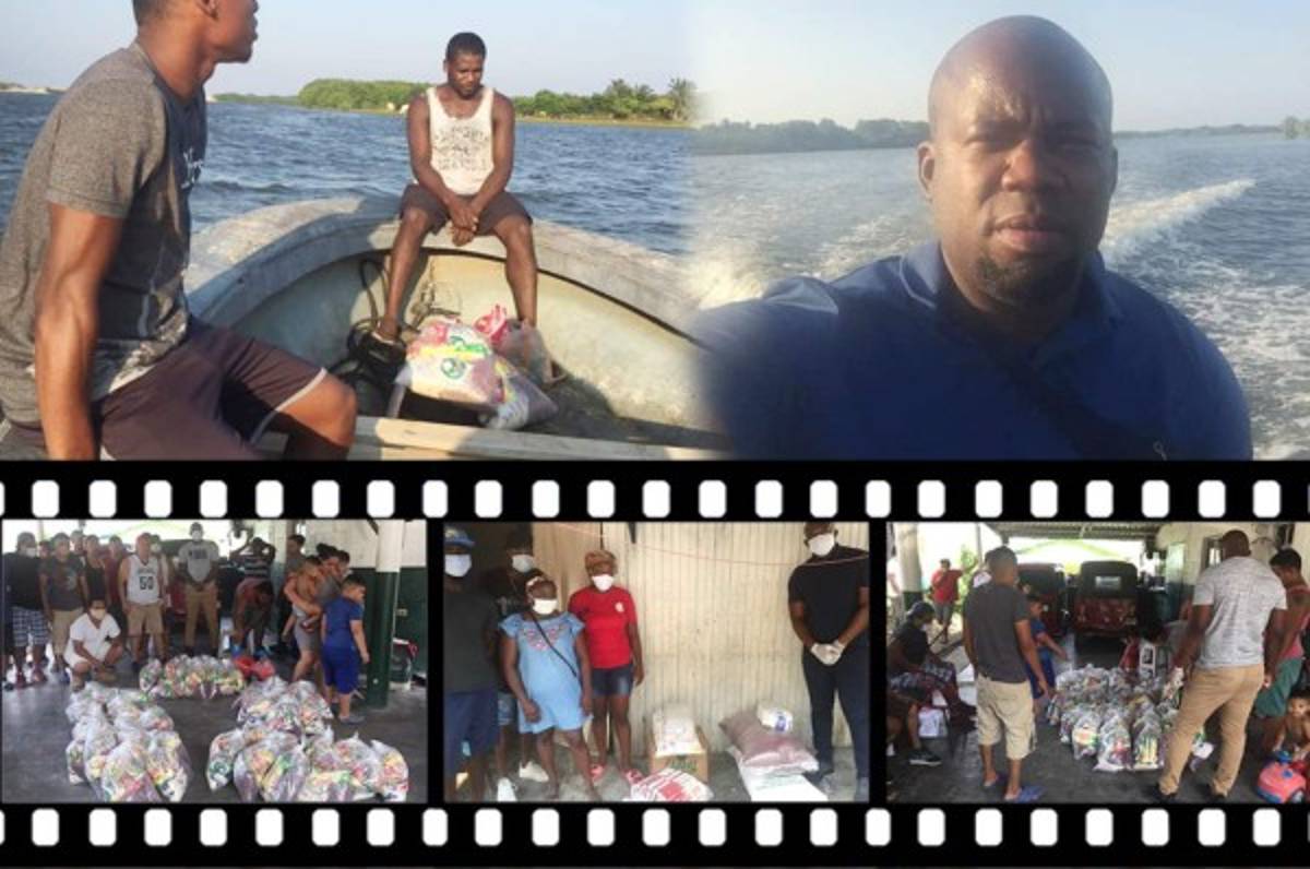 ¡Por tierra y por mar! Osman Chávez reparte alimentos en los pueblos garífunas