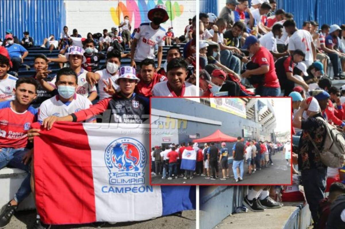 ¡Locura merengue! Aficionados del Olimpia hacen largas filas para apoyar a su equipo en el Nacional