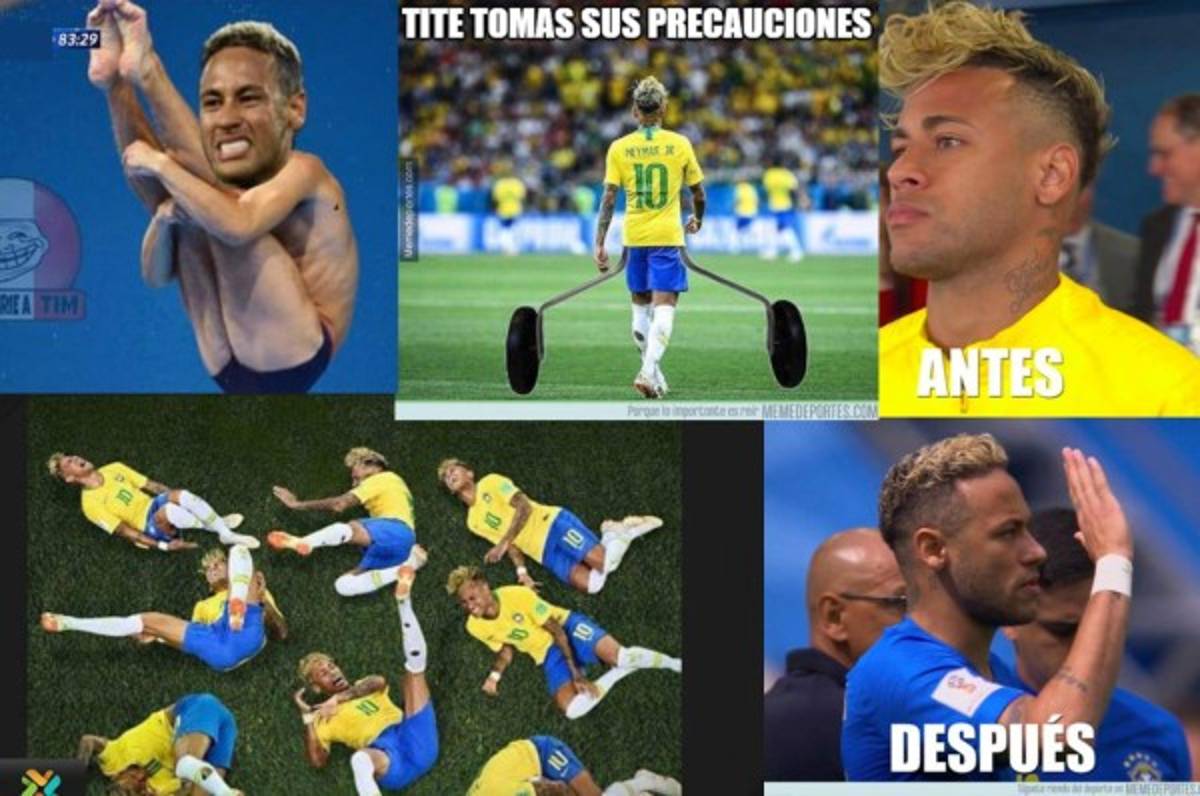 Los memes atacan a Neymar tras el Brasil-Serbia del Mundial de Rusia