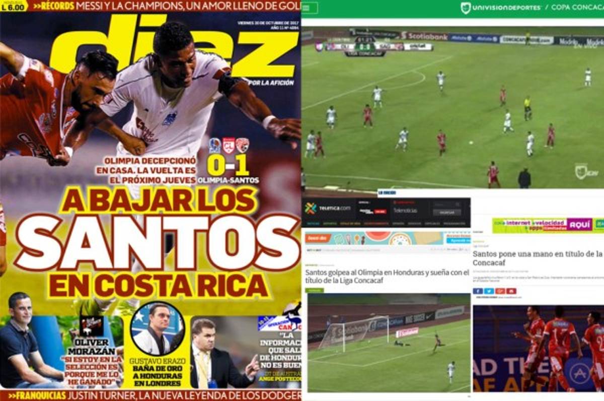 PORTADAS: Así reaccionan los medios luego del triunfo de Santos ante Olimpia