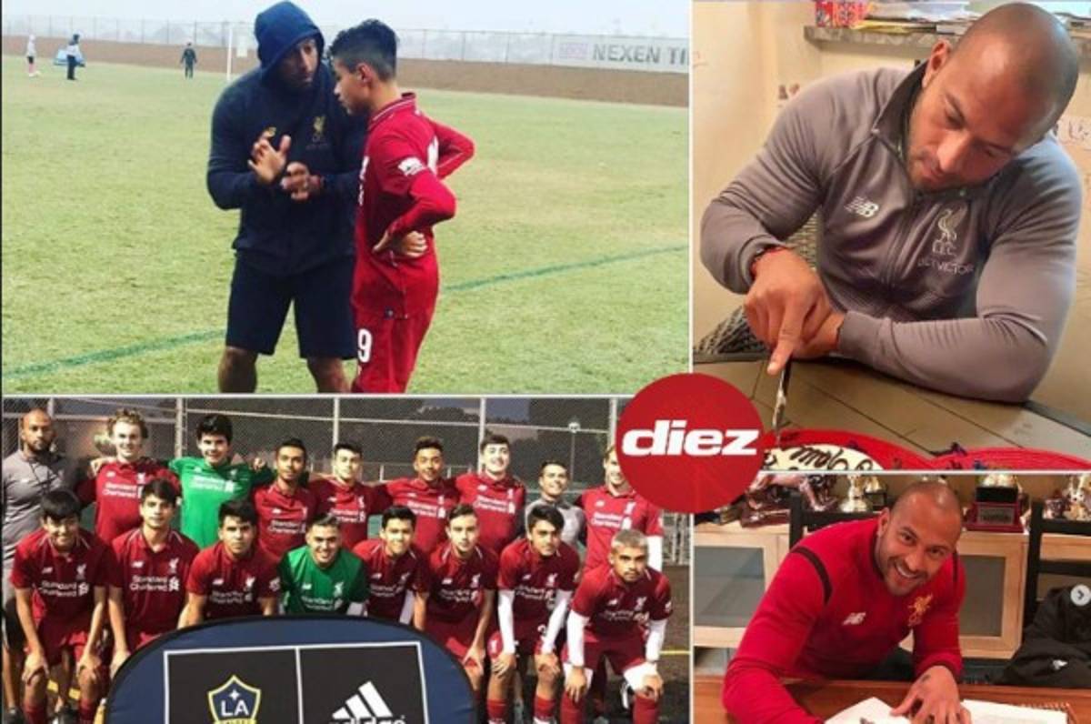 Así es la vida de Víctor Bernárdez enseñando en la academia del Liverpool