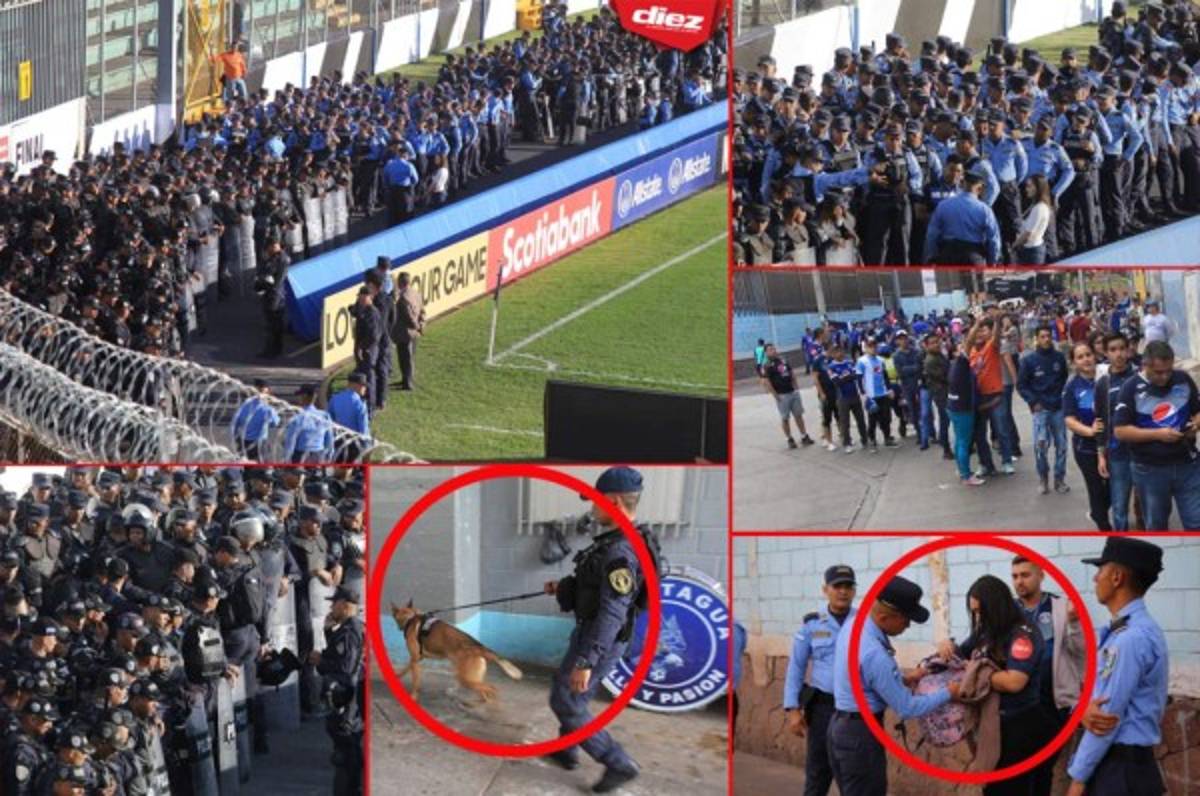 Máxima seguridad para final Motagua-Saprissa y largas filas en las afueras del Nacional