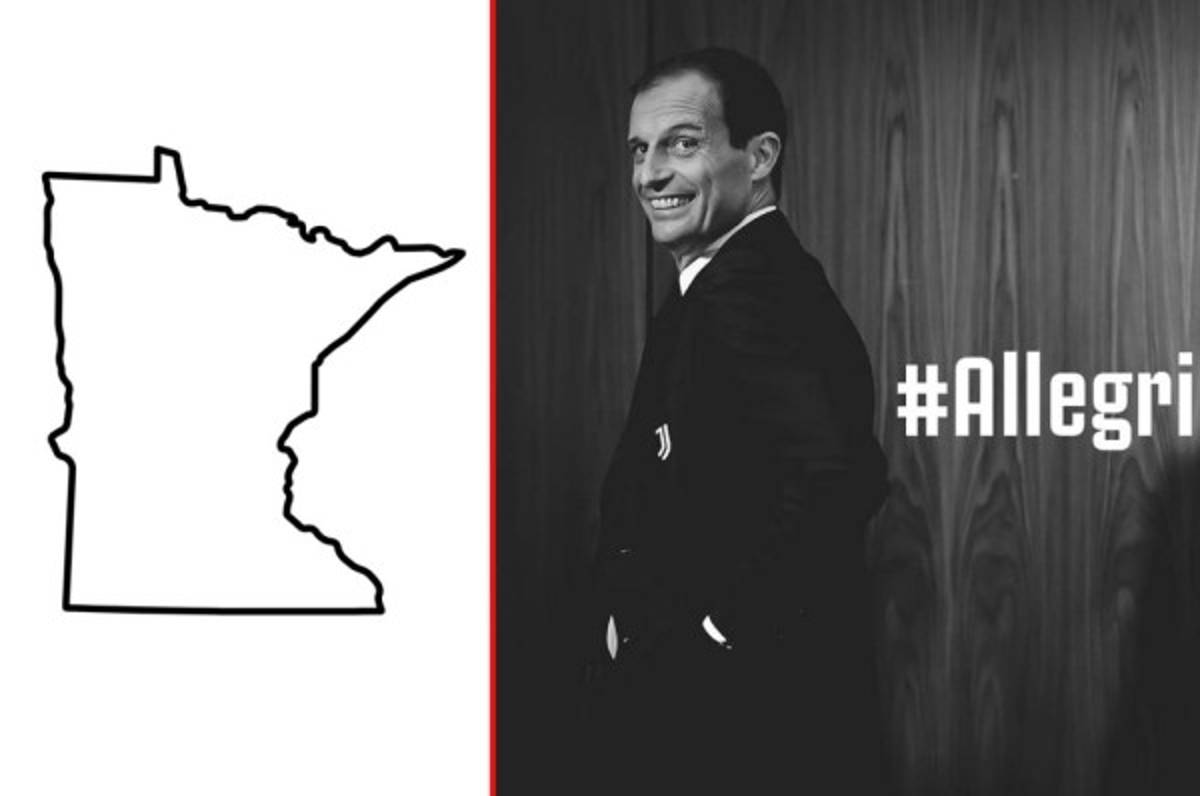 Allegri regresa a la Juventus: ¿por qué anunciaron su vuelta con un mapa de Minessota?