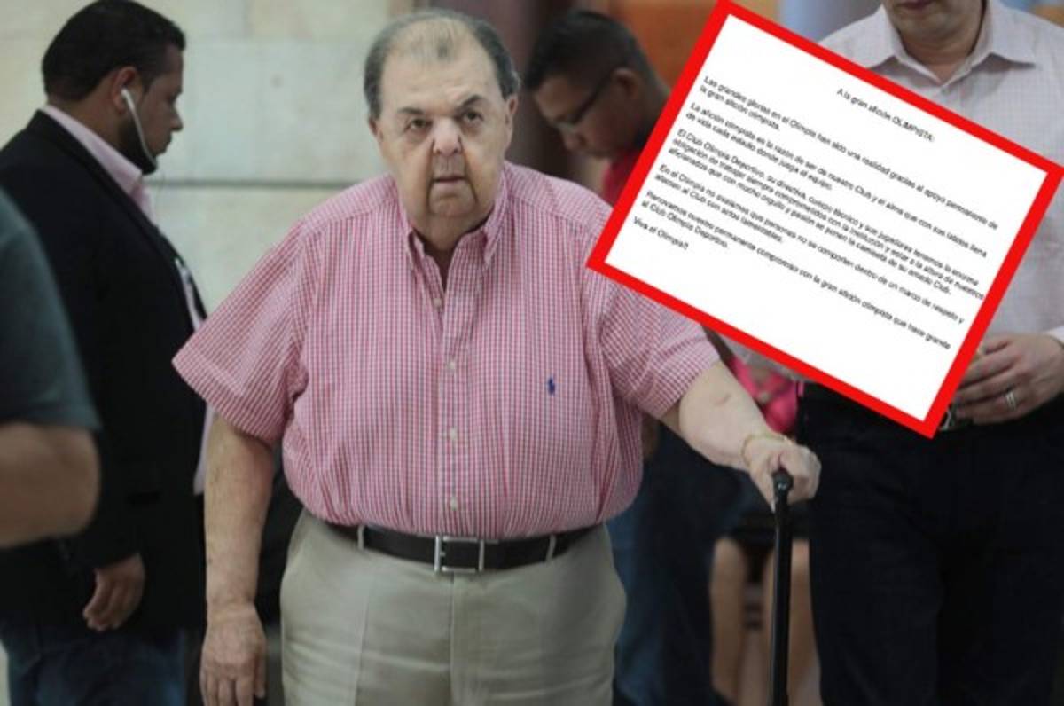 El comunicado de Rafael Ferrari a la afición del Olimpia