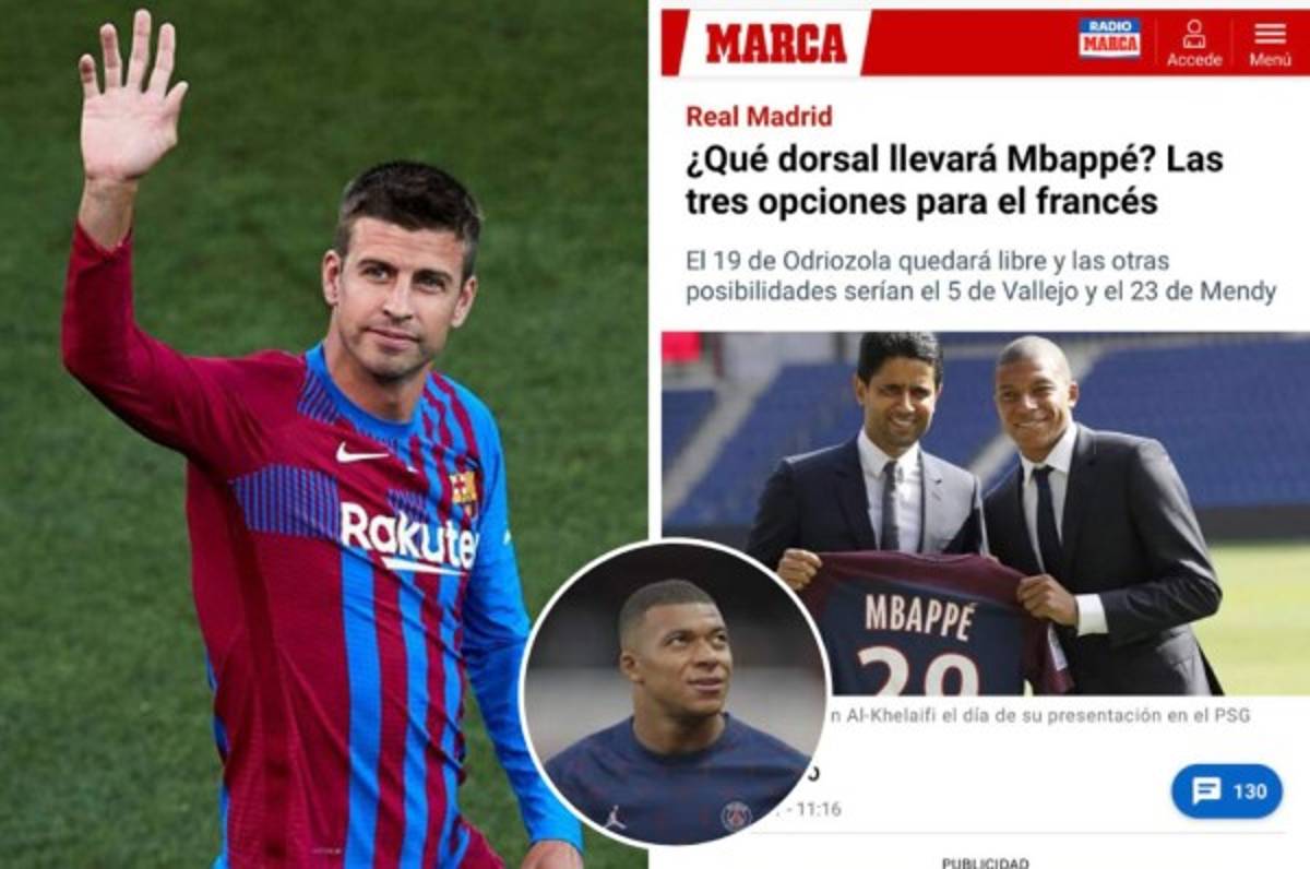 ¡No se contuvo! Gerard Piqué se burla del Real Madrid por el fichaje fallido de Kylian Mbappé  
