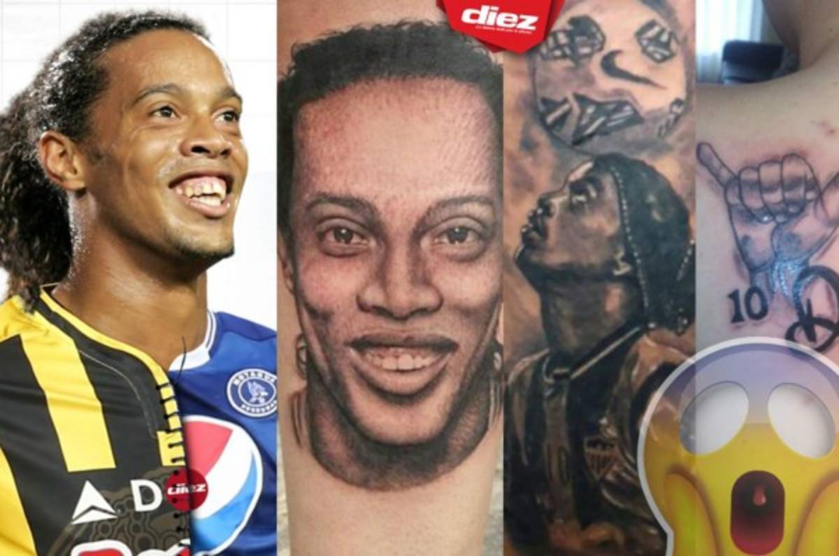 ¡LOCURA! Los estupendos tatuajes dedicados al astro brasileño, Ronaldinho