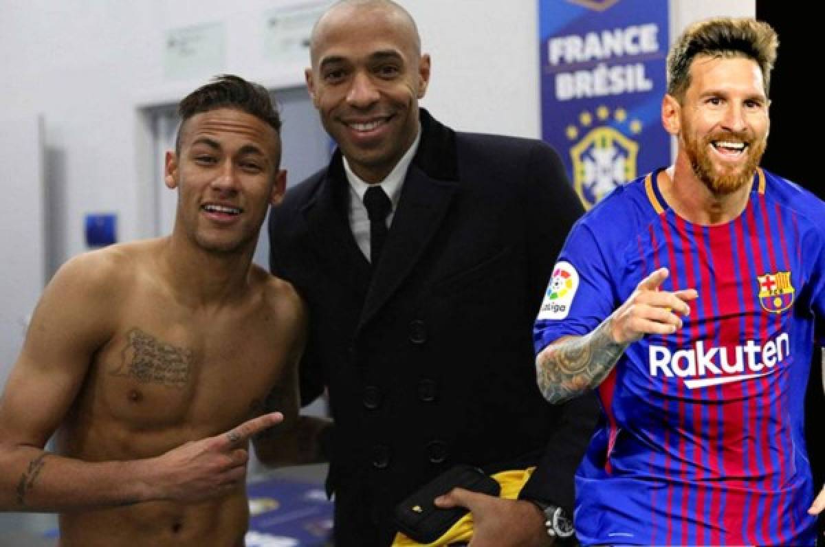 El polémico consejo de Thierry Henry a Neymar para no estar a la sombra de Messi