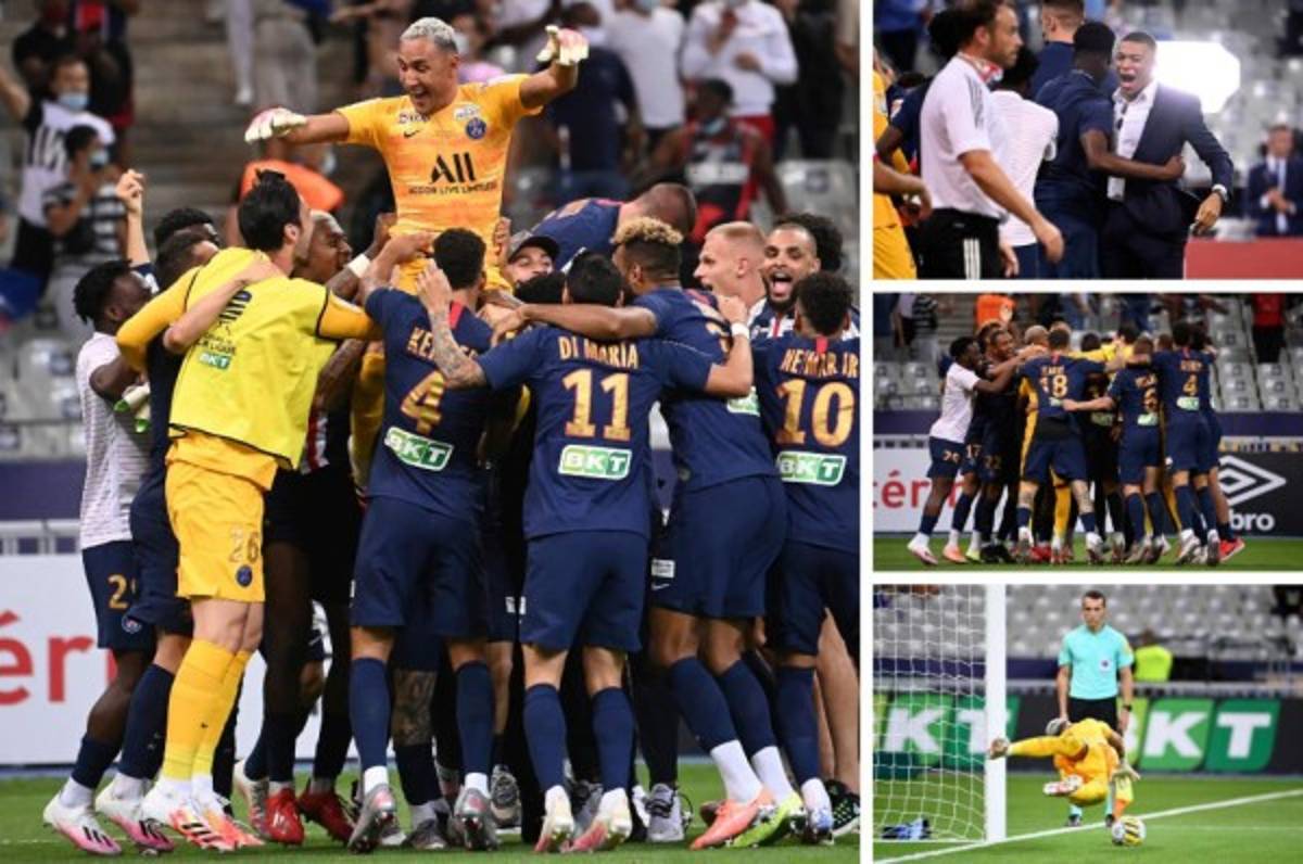 Grito de título de Keylor Navas, la selfie de Neymar y Mbappé sin muletas: Así festejó PSG la Copa de Francia