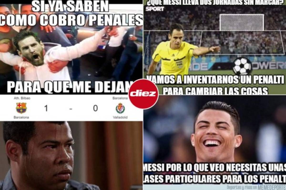 ¡No perdonan! Los memes atacan a Messi tras su penal fallado contra el Valladolid