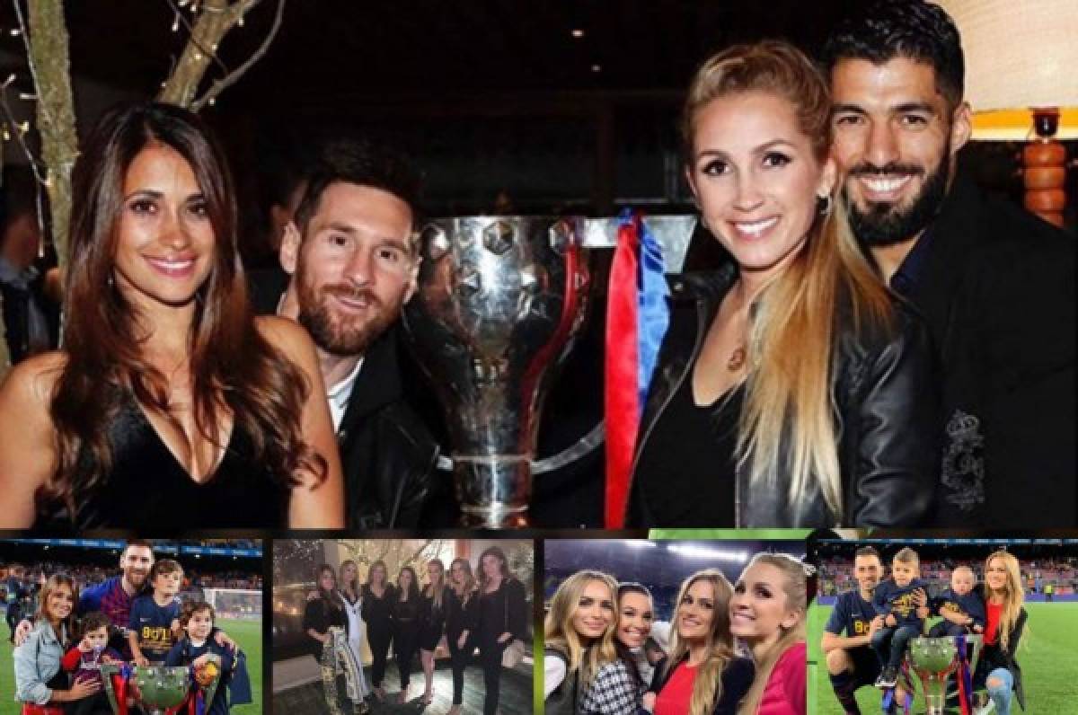Fiesta, cariño y muchas fotografías: Así celebraron las parejas de los jugadores del Barcelona el título Liga   