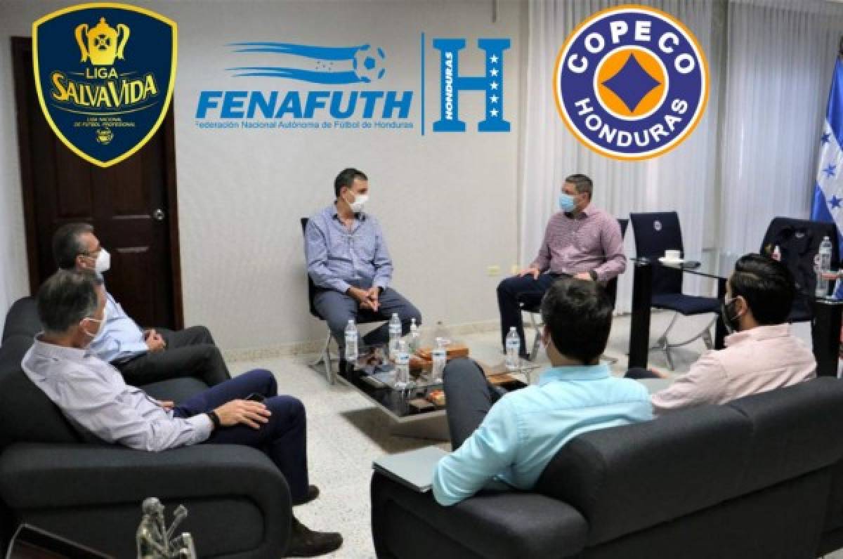 Fenafuth y Liga Nacional se reúnen con Copeco para diseñar el regreso de aficionados a los estadios